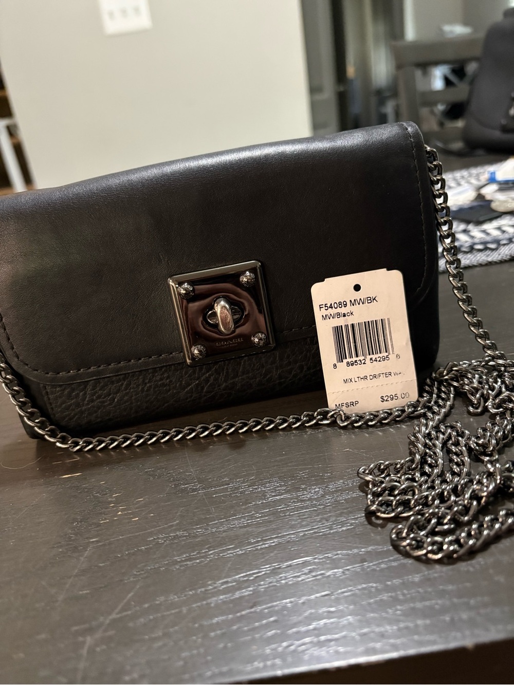 Coach Mixed Leather Drifter Wallet
